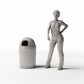Productfoto diorama en modelbouw 1: Stadsdiorama: openbare afvalbak met inwerpopening (Ref. 1155D)
