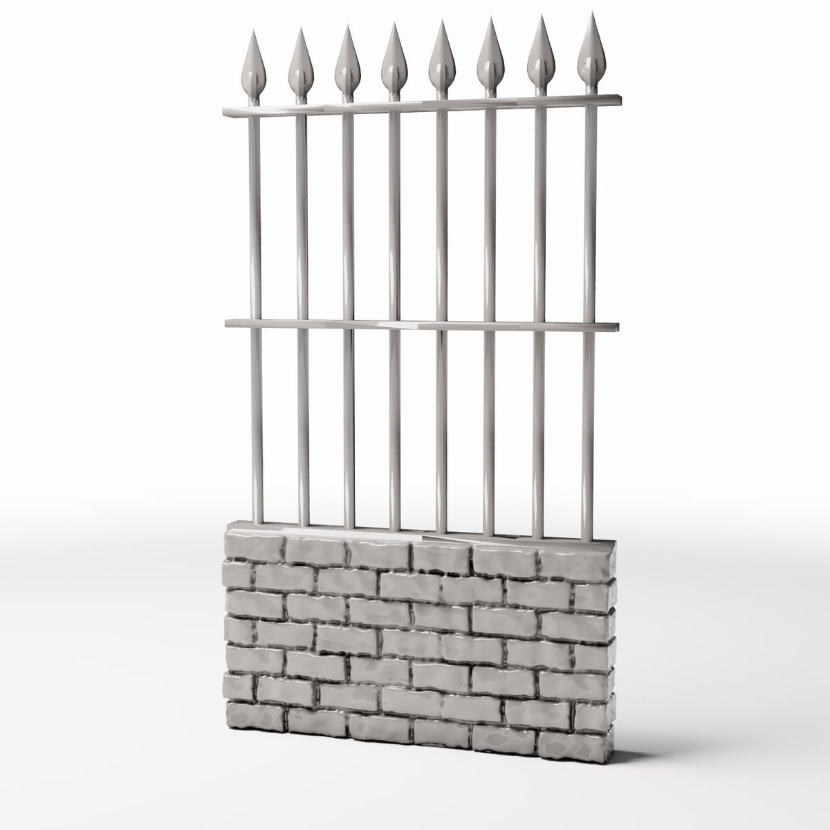 Productfoto diorama en modelbouw 0: Dioramahek: hoge, smalle muur met hekwerk (Ref. 1194D)