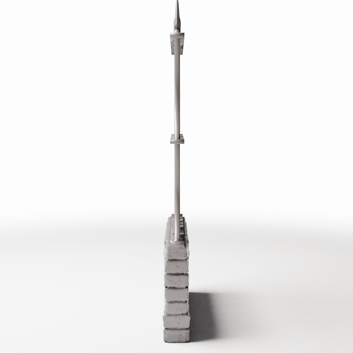 Productfoto diorama en modelbouw 2: Dioramahek: hoge, smalle muur met hekwerk (Ref. 1194D)