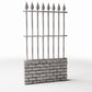 Productfoto diorama en modelbouw 3: Dioramahek: hoge, smalle muur met hekwerk (Ref. 1194D)