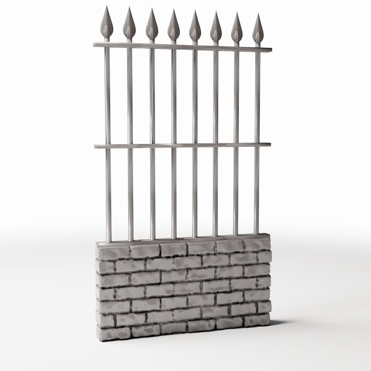Productfoto diorama en modelbouw 3: Dioramahek: hoge, smalle muur met hekwerk (Ref. 1194D)