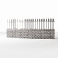 Productfoto diorama en modelbouw 0: TuinDiorama: Lage bakstenen muur met metalen hekwerk (Ref. 1195D)