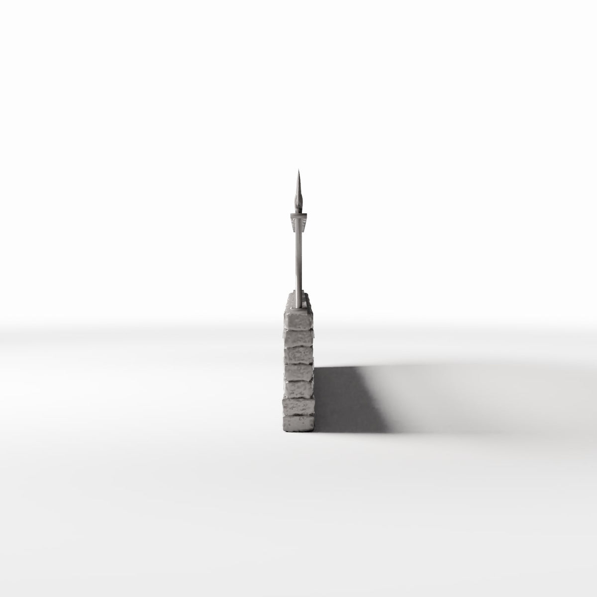 Productfoto diorama en modelbouw 2: TuinDiorama: Lage bakstenen muur met metalen hekwerk (Ref. 1195D)