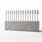 Productfoto diorama en modelbouw 0: Buitendiorama: lage stenen muur met metalen hek (Ref. 1196D)