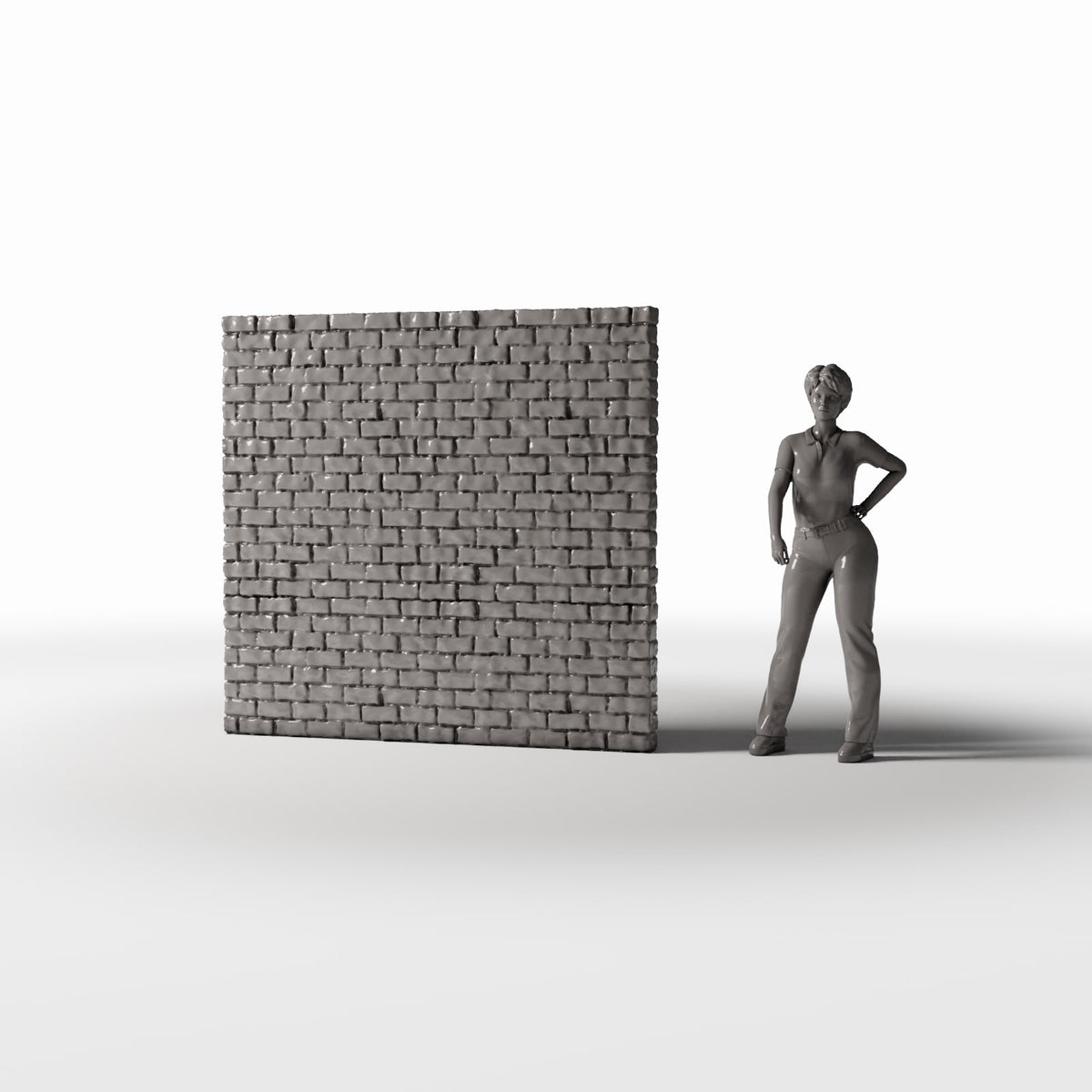 Productfoto diorama en modelbouw 1: Dioramagebouw: intacte bakstenen muur (Ref. 1201D)