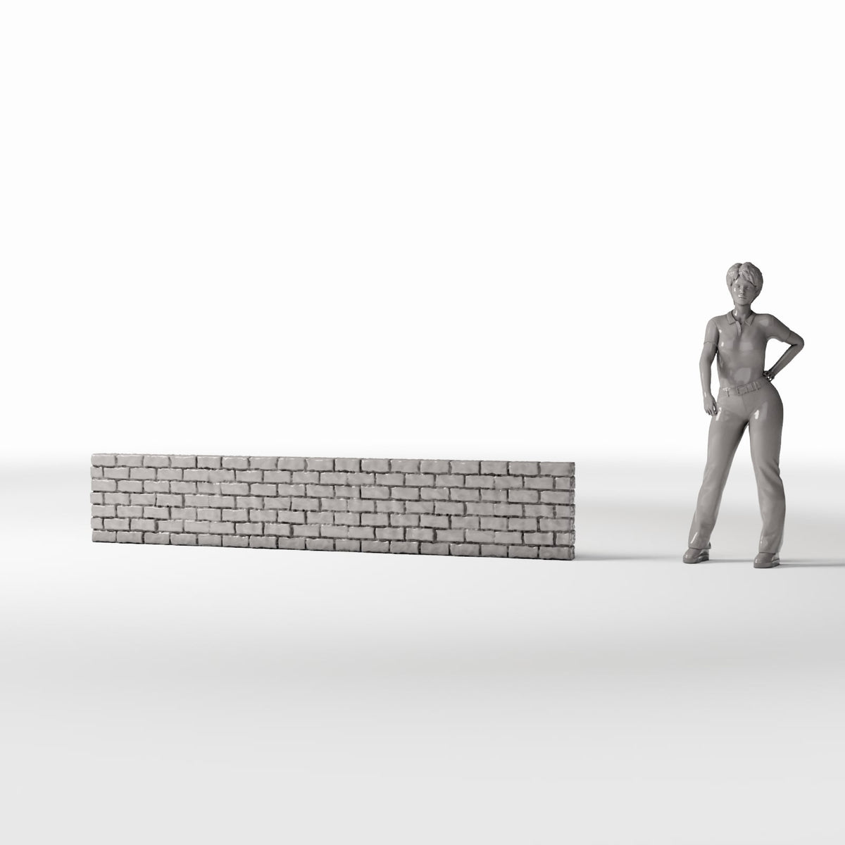 Productfoto diorama en modelbouw 1: Dioramagebouw: lage bakstenen muur (Ref. 1203D)