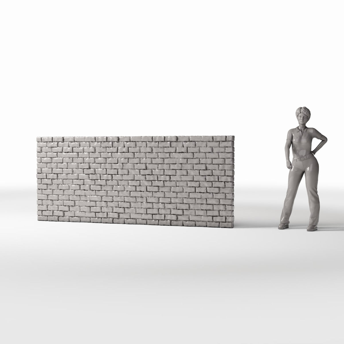 Productfoto diorama en modelbouw 1: Dioramagebouw: intacte bakstenen muur (Ref. 1207D)