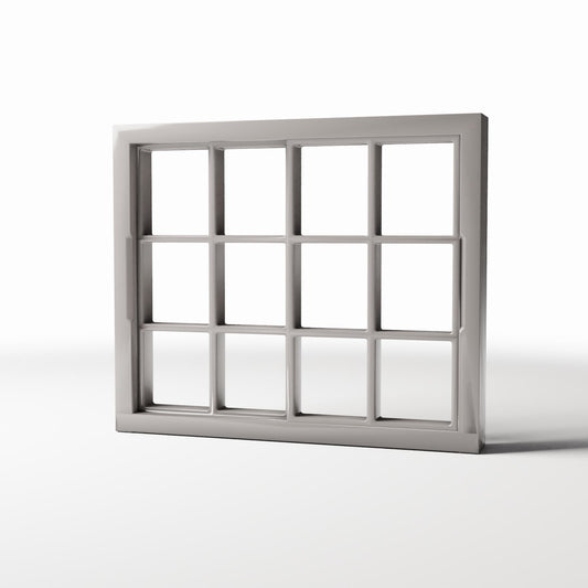 Productfoto diorama en modelbouw 0: Dioramagebouwen: standaardraam met 12 ruiten (Ref. 1216D)