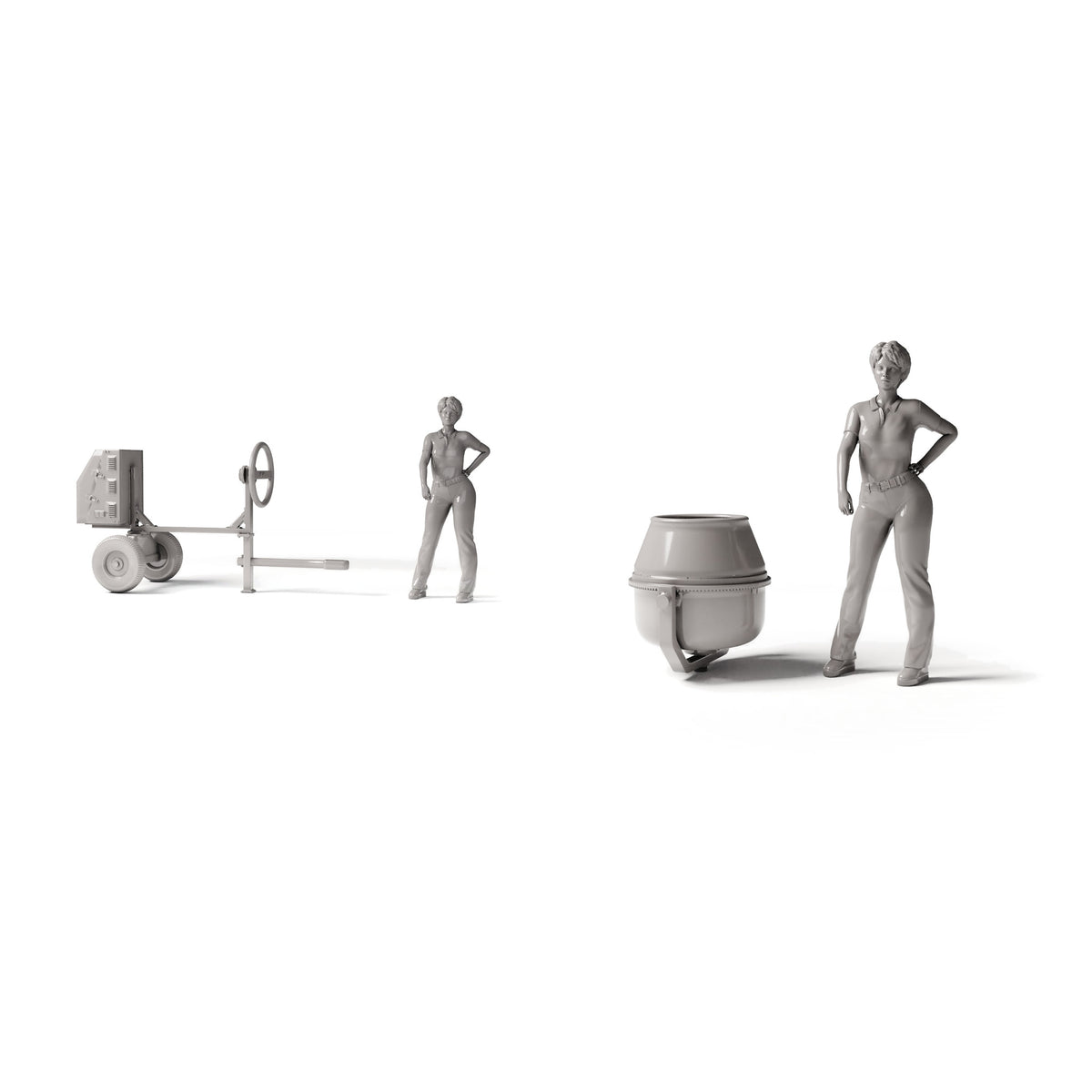 Diorama-modelbouw productfoto 1: diorama-infrastructuur: betonmixer als bouwset (Ref. 1227D)