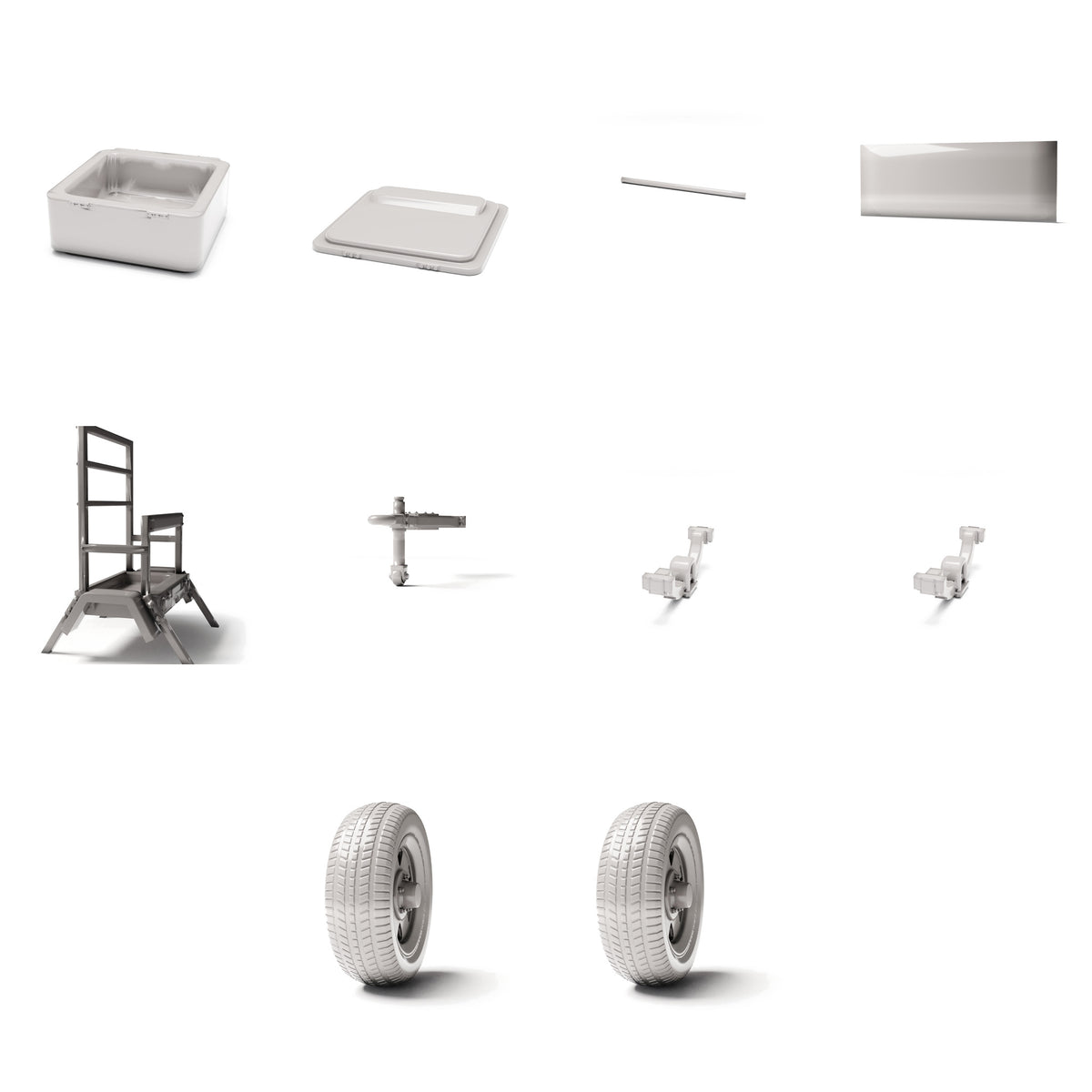 Productfoto 0 van diorama-modelbouw: diorama-infrastructuur: mobiele aanhanger met verkeerspijl als bouwpakket (ref. 1249D)