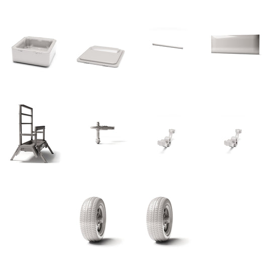 Productfoto 0 van diorama-modelbouw: diorama-infrastructuur: mobiele aanhanger met verkeerspijl als bouwpakket (ref. 1249D)