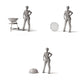 Diorama modelbouw productfoto 1: Dioramatuin: ronde kogelbarbecue met grillrooster (Ref. 1254D)