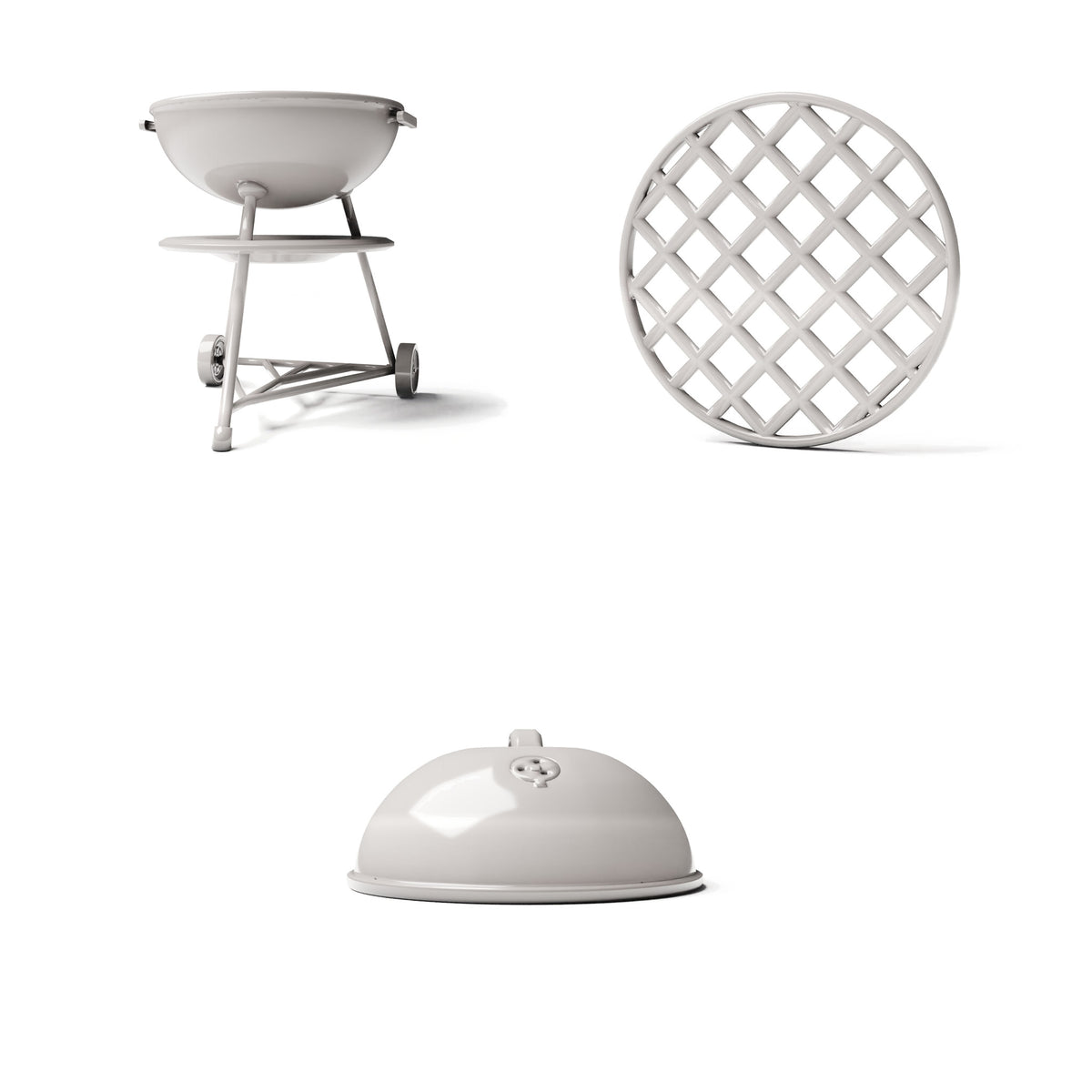 Diorama-modelbouwproductfoto 0: Diorama-tuin: ronde kogelbarbecue met grillrooster (Ref. 1254D)
