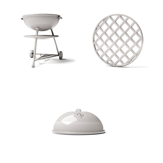 Diorama-modelbouwproductfoto 0: Diorama-tuin: ronde kogelbarbecue met grillrooster (Ref. 1254D)