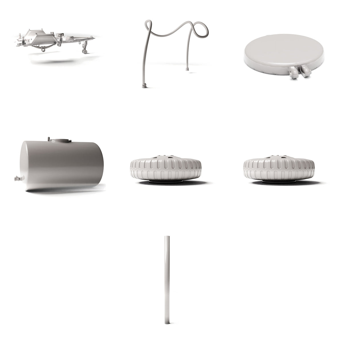 Diorama modelbouw productfoto 3: Militair diorama: complete brandstoftankaanhanger (Ref. 1259D)