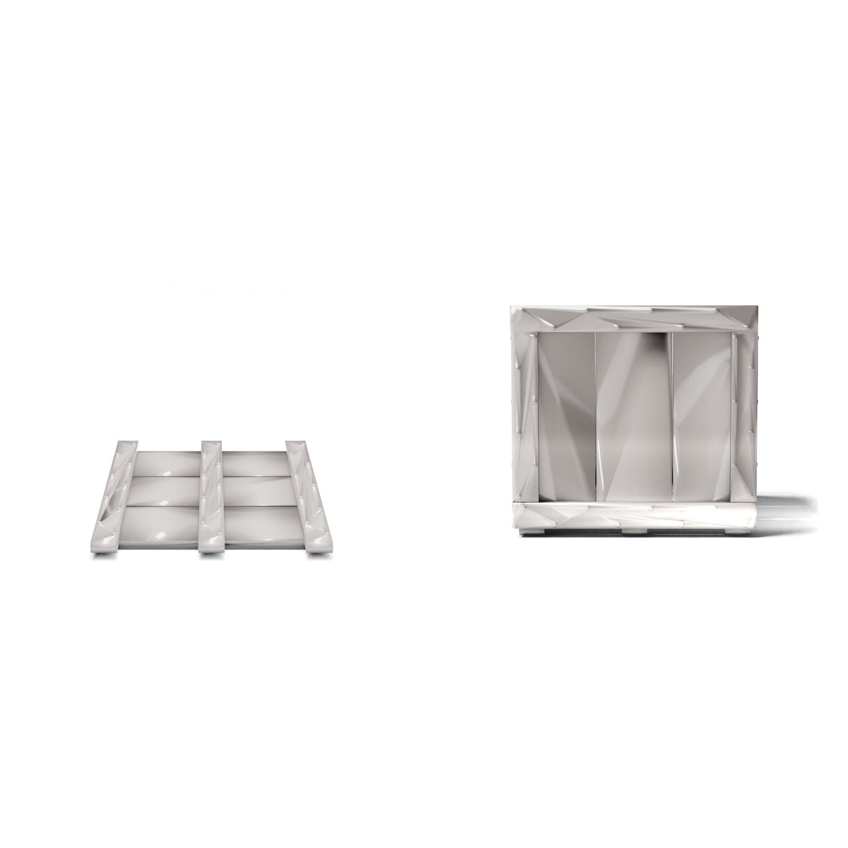Diorama modelbouw productfoto 2: Diorama opslag & transport: militaire kist type B06 als bouwset (ref. 1268D)