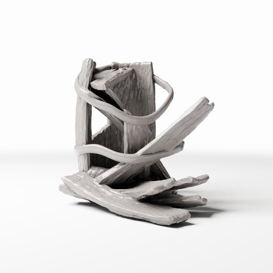 Productfoto diorama en modelbouw 0: Diorama-accessoires: beschadigd miniatuurvat (Ref. 1305D)