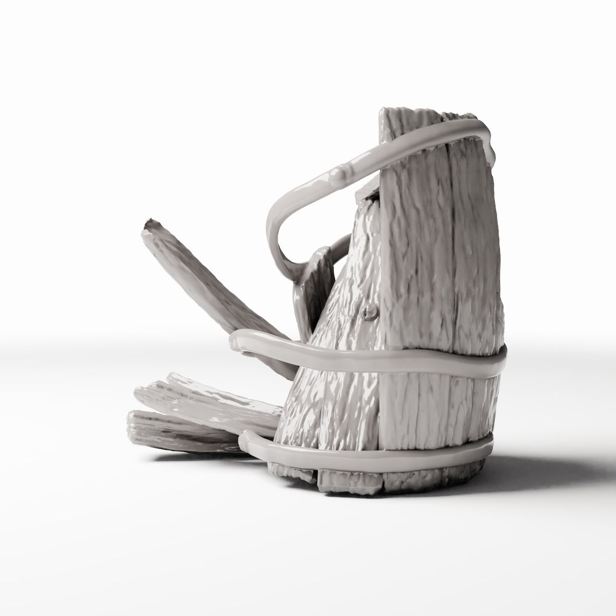Productfoto diorama en modelbouw 3: Diorama-accessoires: beschadigd miniatuurvat (Ref. 1305D)