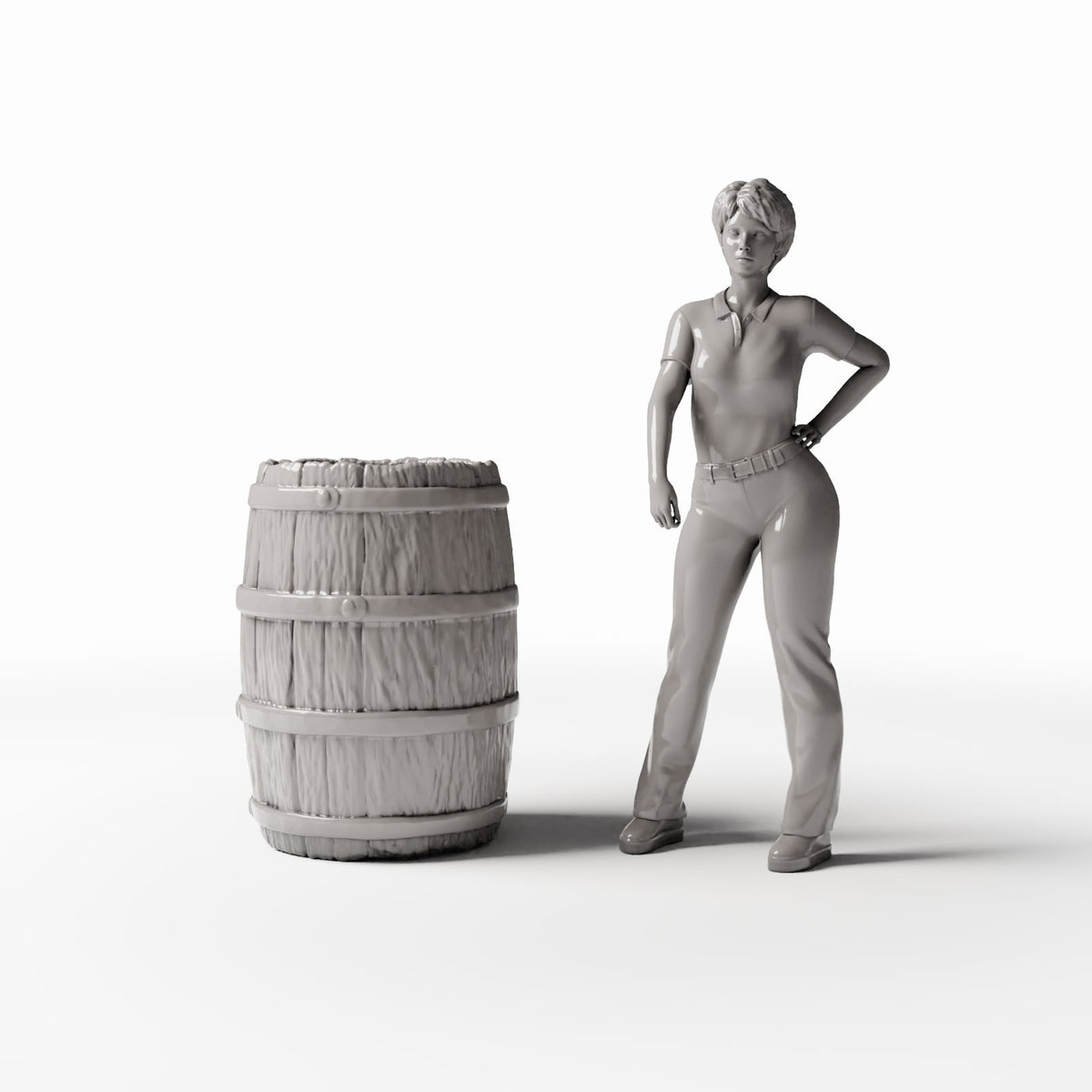 Productfoto diorama en modelbouw 1: Diorama-accessoires: groot houten vat in miniatuur (Ref. 1306D)
