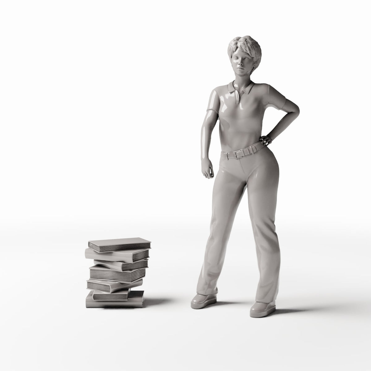 Productfoto diorama en modelbouw 1: Dioramainterieur: stapel boeken voor een miniatuurboekenkast (Ref. 1322D)