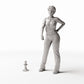 Productfoto diorama en modelbouw 1: Dioramakeuken: kandelaar met kaars voor de miniatuurkeuken (Ref. 1329D)