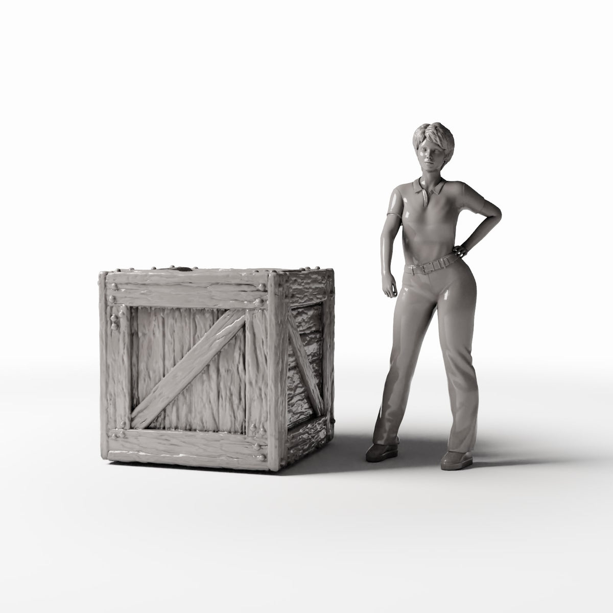 Productfoto diorama en modelbouw 1: Diorama-accessoires: rustieke miniatuurkist (Ref. 1369D)
