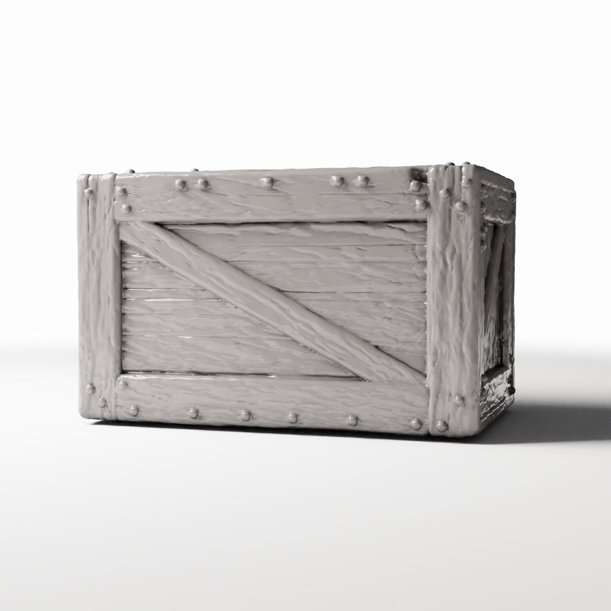 Productfoto diorama en modelbouw 0: Diorama-opslag: stevige houten kist in miniatuur (Ref. 1372D)