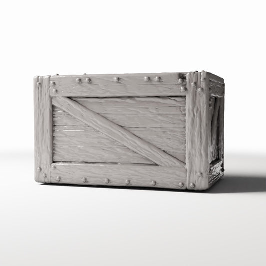 Productfoto diorama en modelbouw 0: Diorama-opslag: stevige houten kist in miniatuur (Ref. 1372D)