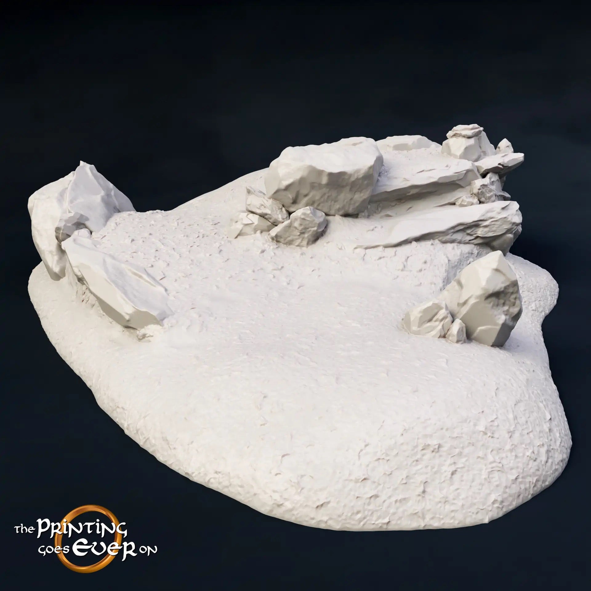 Productfoto Tabletop 28mm The Printing Goes Ever On (TPGEO) 0: Heuvel Terrain Type C - Zachte Verhoging in Grasland