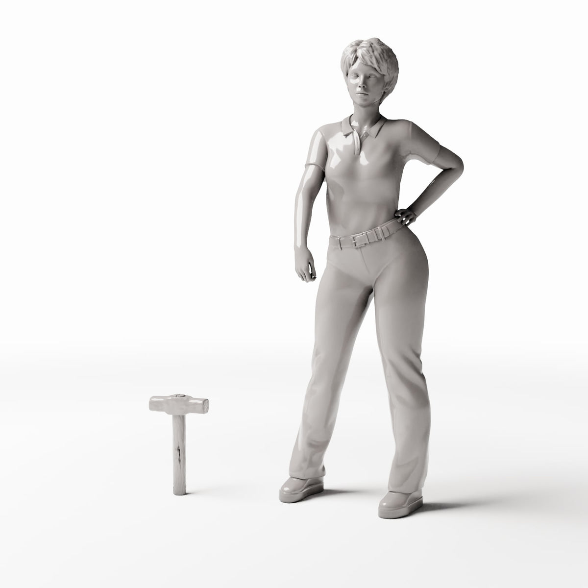 Productfoto diorama en modelbouw 1: Dioramawerkplaats: smidshamer als dioramawerktuig (Ref. 1403D)