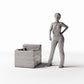 Productfoto diorama en modelbouw 1: Diorama-opslag & markt: Rustieke miniatuurkist voor marktscènes (Ref. 1416D)
