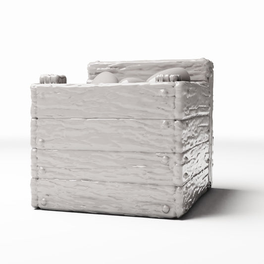 Productfoto diorama en modelbouw 0: Dioramamarkt: rustieke fruitkist met fruit (Ref. 1417D)
