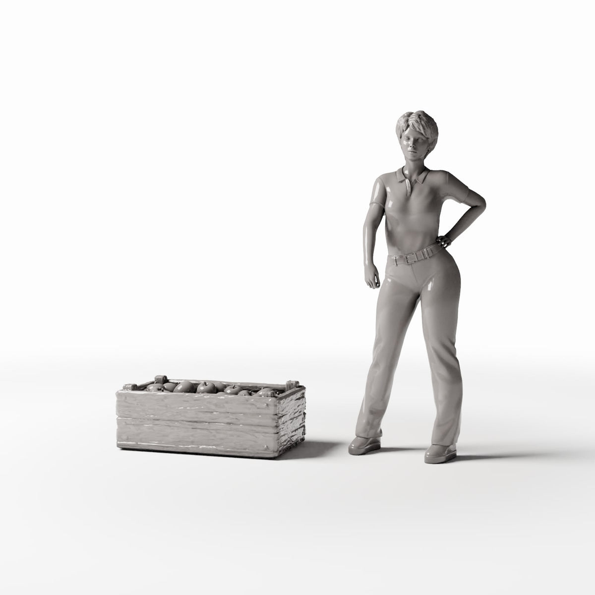 Diorama Modellbau Produktfoto 1: Diorama Marktzubehör: Obstkiste mit Früchten (Ref. 1421D)