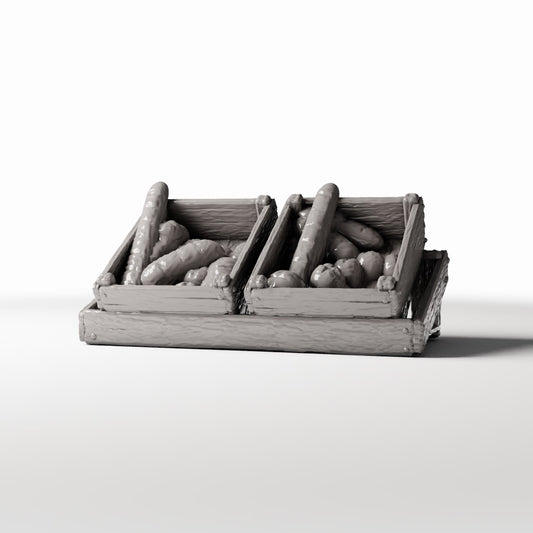 Productfoto diorama en modelbouw 0: Diorama Markt: marktkist met brood (Ref. 1422D)