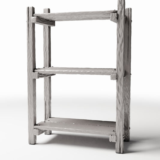 Productfoto diorama en modelbouw 0: Dioramameubilair: rustieke miniatuurstelling met ladder (Ref. 1483D)