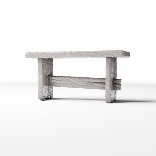 Productfoto diorama en modelbouw 0: Dioramameubels: rustieke houten miniatuurbank (Ref. 1487D)