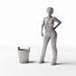 Productfoto diorama en modelbouw 1: Dioramahuishouding: rustieke houten emmer voor diorama-interieurs (Ref. 1489D)