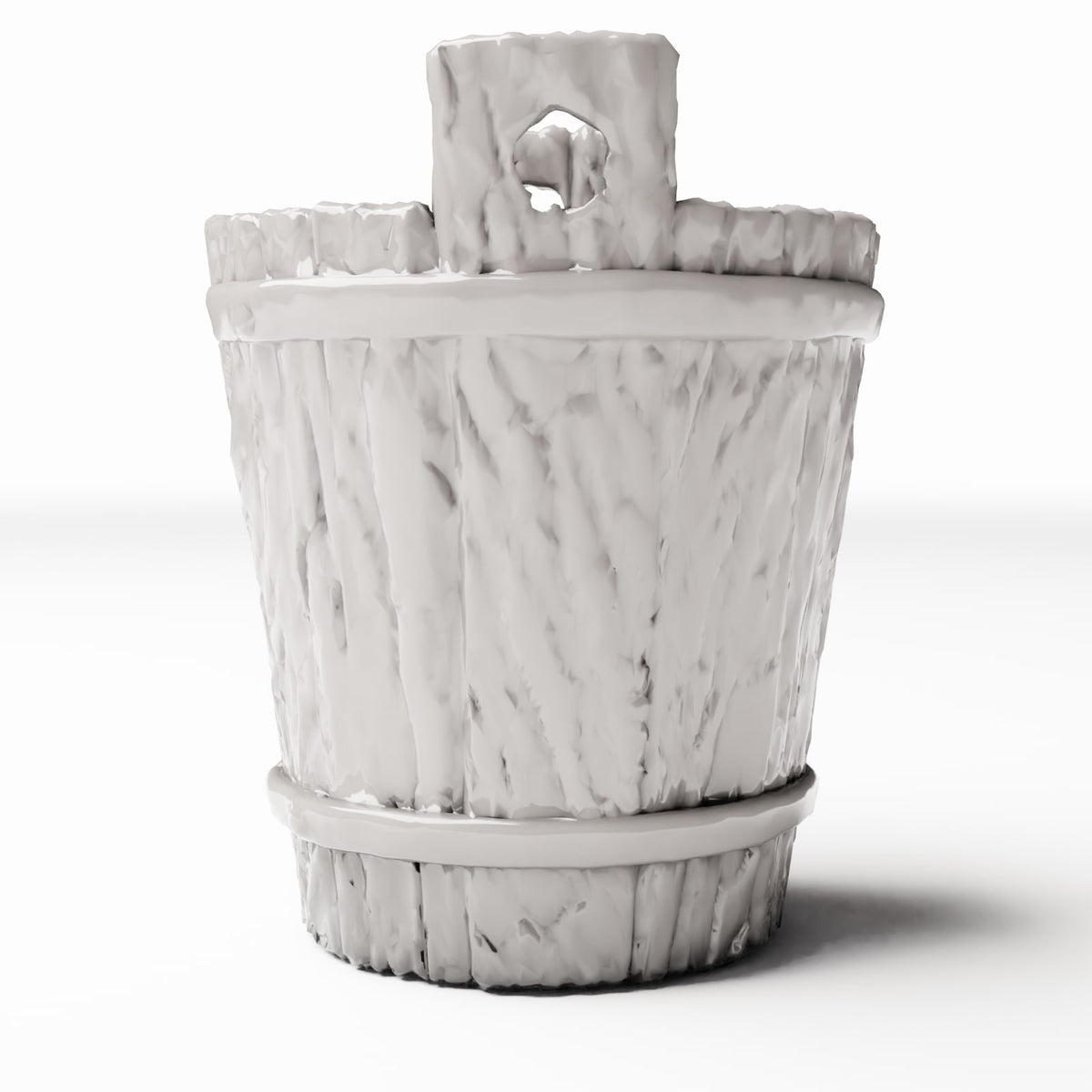 Productfoto diorama en modelbouw 2: Dioramahuishouding: rustieke houten emmer voor diorama-interieurs (Ref. 1489D)