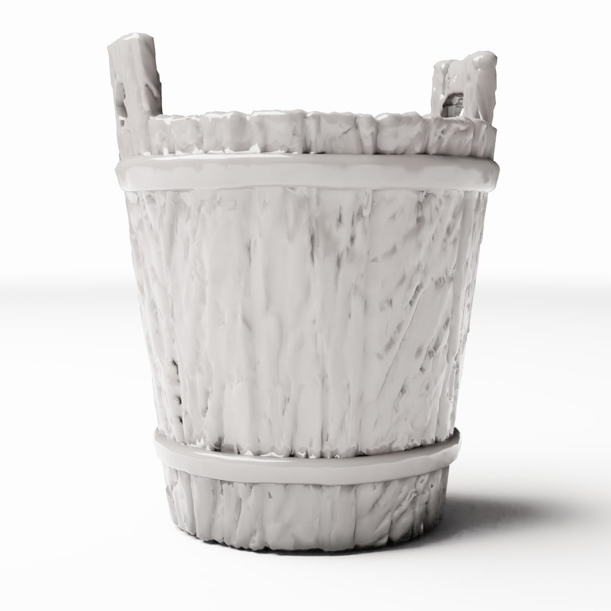 Productfoto diorama en modelbouw 3: Dioramahuishouding: rustieke houten emmer voor diorama-interieurs (Ref. 1489D)