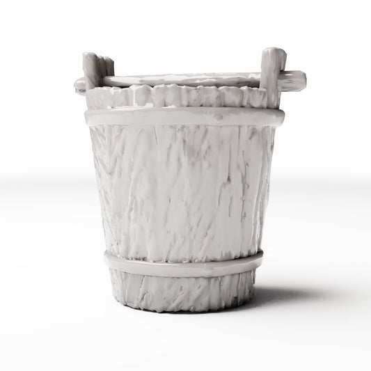Productfoto diorama en modelbouw 0: Diorama-accessoires: rustieke houten emmer voor miniatuurscènes (Ref. 1490D)