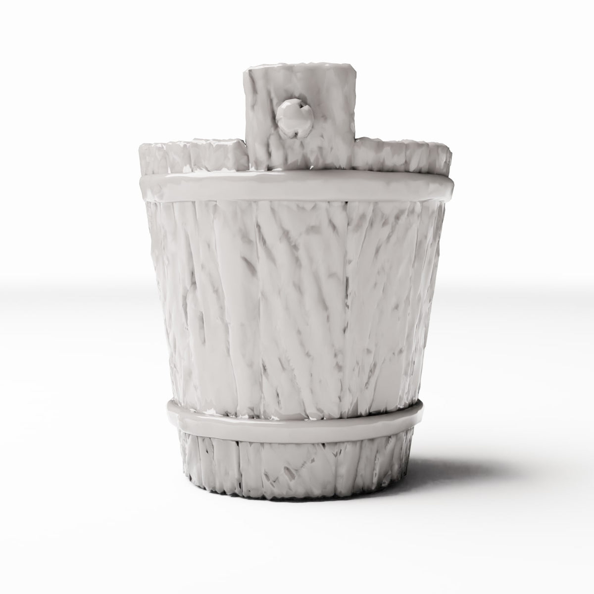 Productfoto diorama en modelbouw 2: Diorama-accessoires: rustieke houten emmer voor miniatuurscènes (Ref. 1490D)