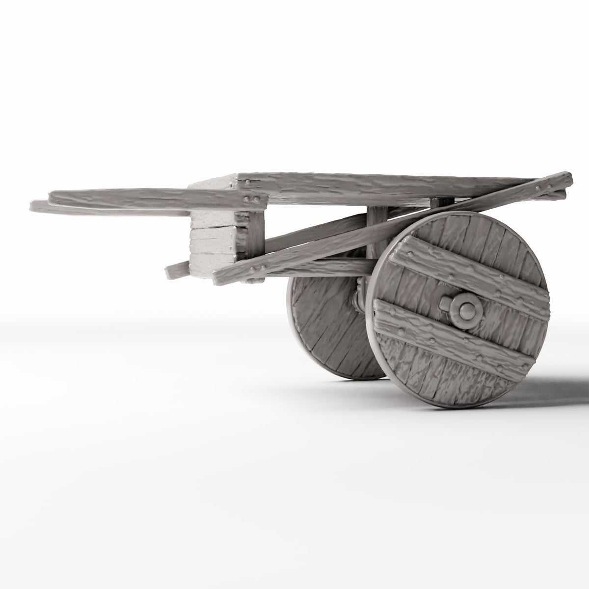Diorama Modellbau Produktfoto 3: Diorama Lagerzubehör: Rustikaler Handkarren aus Holz (Ref. 1496D)