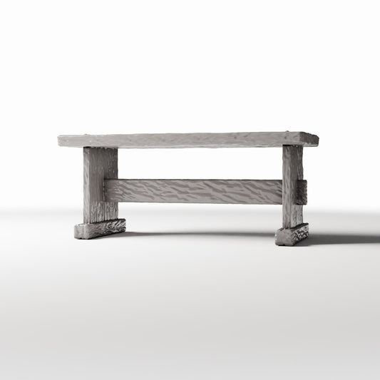 Productfoto diorama en modelbouw 0: Dioramakeuken: rustieke houten tafel voor de miniatuurkeuken (Ref. 1499D)