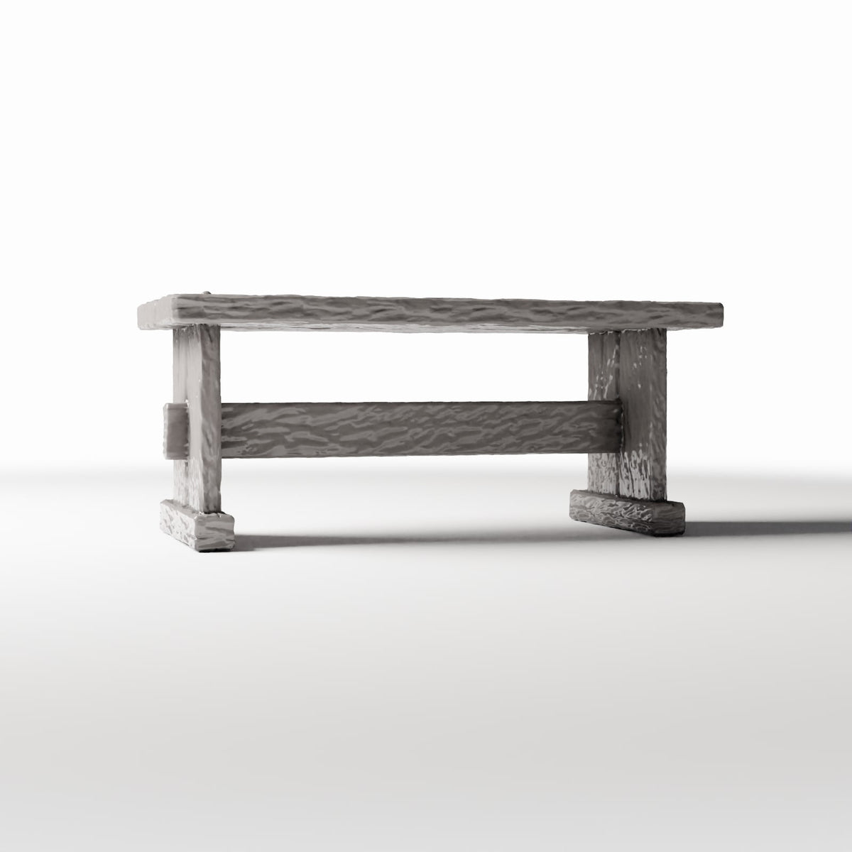 Diorama Modellbau Produktfoto 3: Diorama Küche: Rustikaler Holztisch für die Miniaturküche (Ref. 1499D)