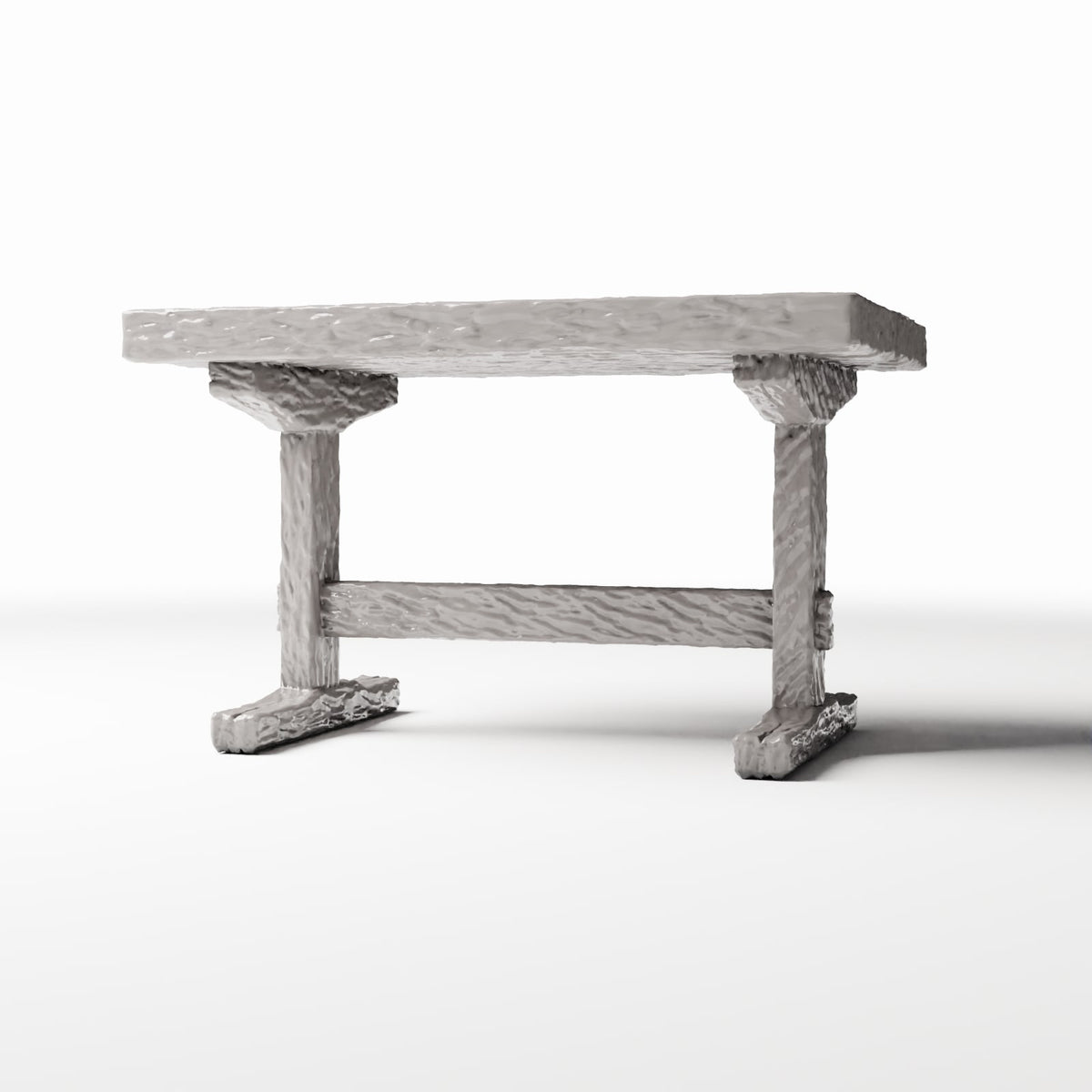 Productfoto diorama en modelbouw 0: Dioramakeuken: rustieke houten tafel voor een miniatuurkeuken (Ref. 1500D)