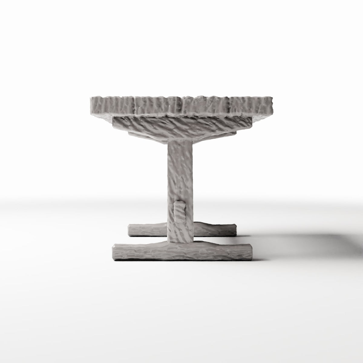 Productfoto diorama en modelbouw 2: Dioramakeuken: rustieke houten tafel voor een miniatuurkeuken (Ref. 1500D)
