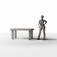Productfoto diorama en modelbouw 1: Dioramakeuken: rustieke houten tafel voor de miniatuurkeuken (Ref. 1502D)