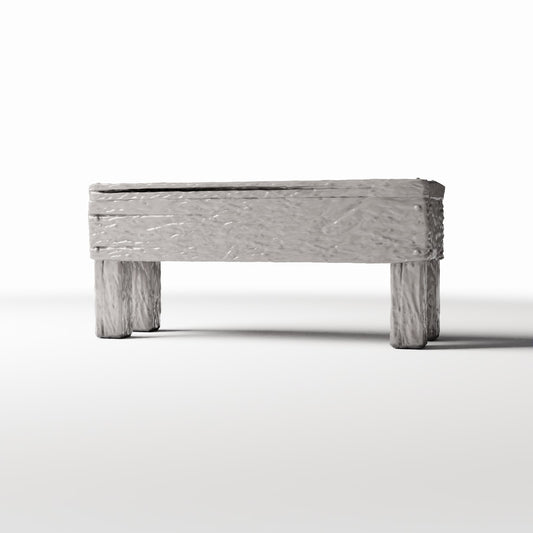 Productfoto diorama en modelbouw 0: Dioramakeuken: rustieke houten tafel voor een miniatuurkeuken (Ref. 1504D)