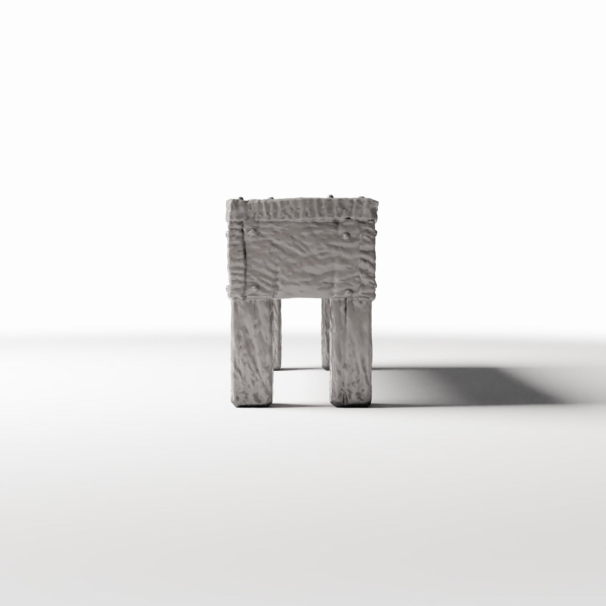 Diorama Modellbau Produktfoto 2: Diorama Küche: Rustikaler Holztisch für Miniaturküche (Ref. 1504D)