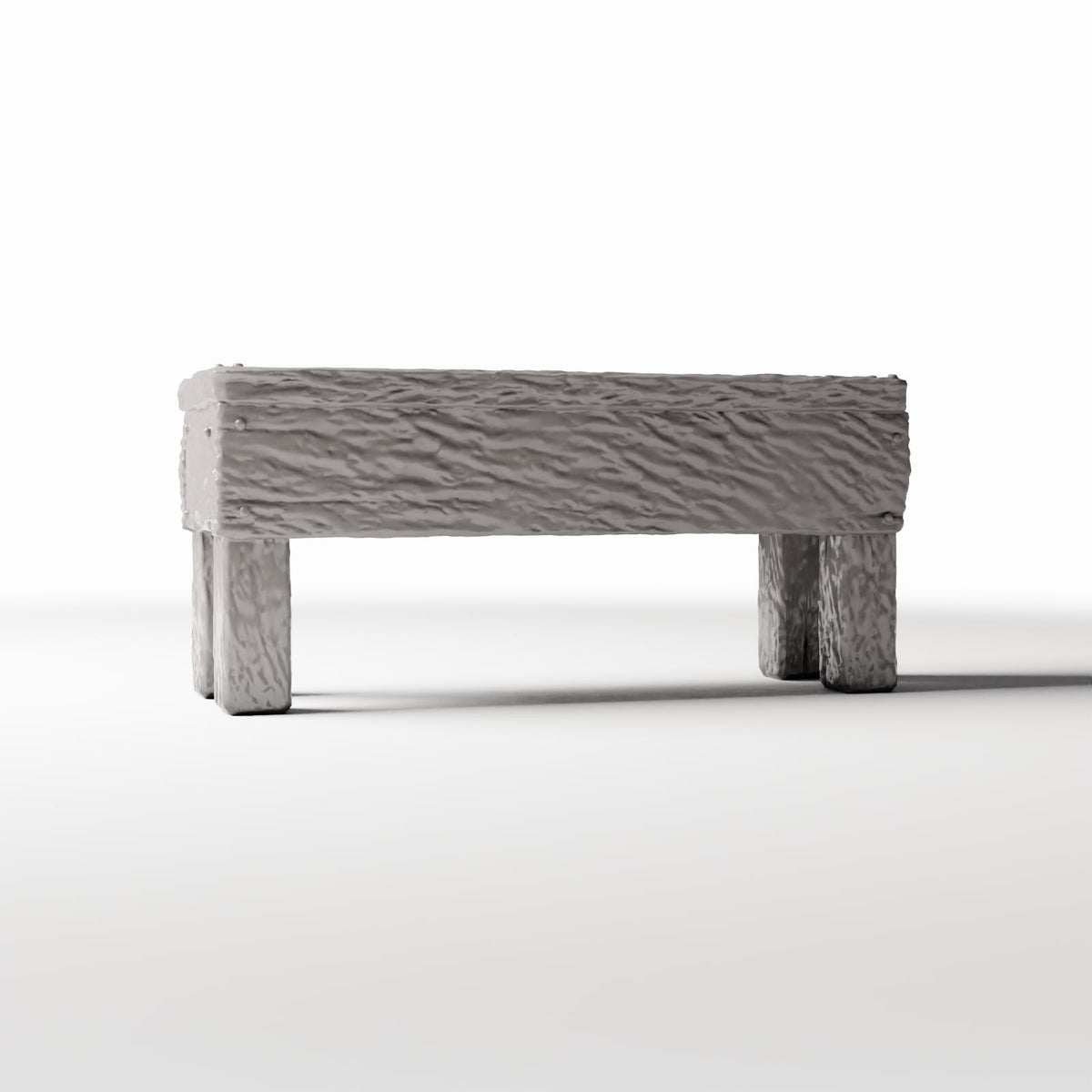Diorama Modellbau Produktfoto 3: Diorama Küche: Rustikaler Holztisch für Miniaturküche (Ref. 1504D)